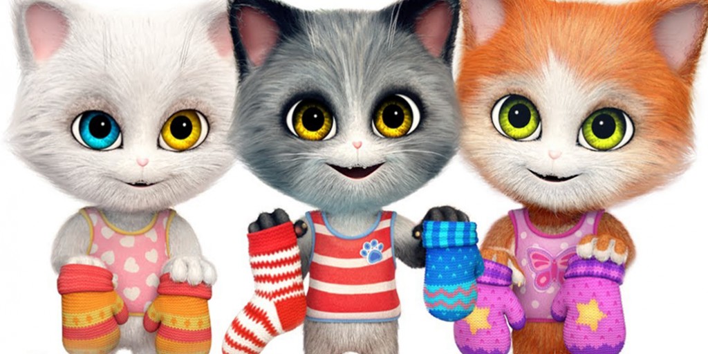 کارتون موزیکال دیو و آوا - Three Little Kittens