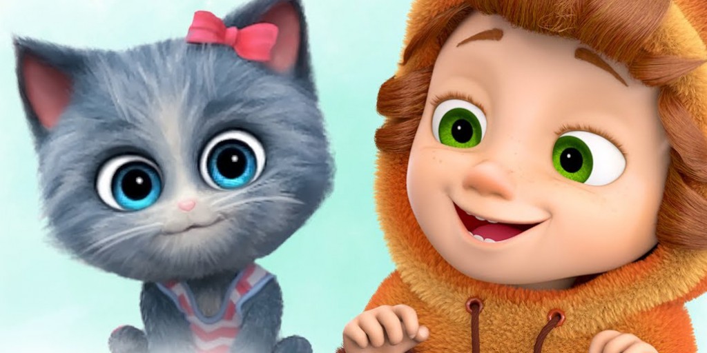 کارتون موزیکال دیو و آوا - Five Little Kittens