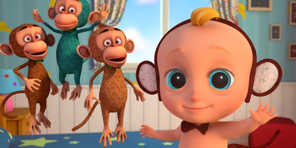 کارتون موزیکال لولو کیدز - Five Little Monkeys