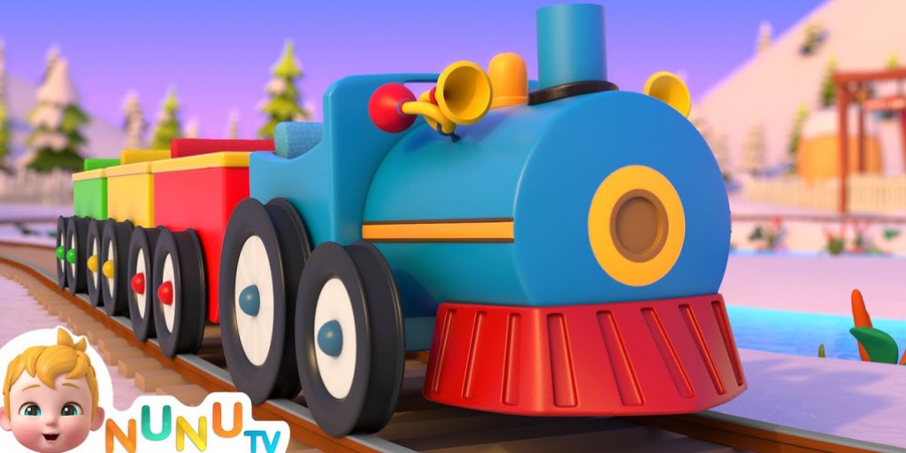 کارتون موزیکال نونو تی‌وی - Wheels On The Train Go Round And Round