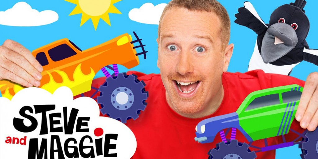 کارتون استیو و مگی - Monster Trucks for Children