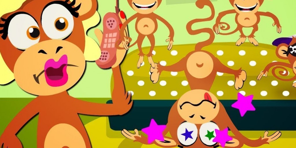 کارتون موزیکال سوپر سیمپل سانگ - Five Little Monkeys